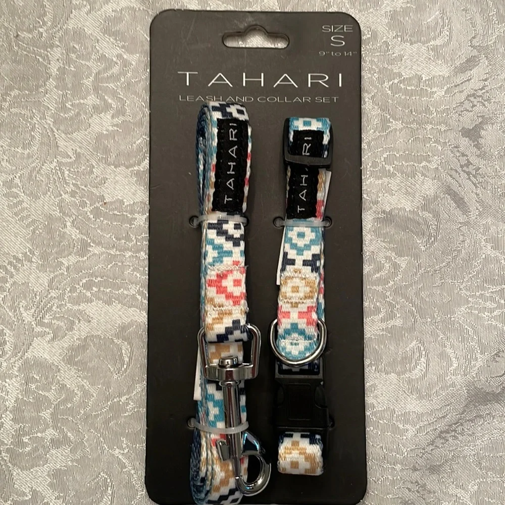 Southwest style adorable leash and collar set. Size small